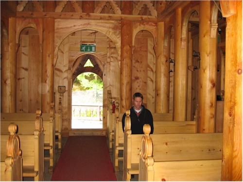 paying respects in a far away stavkirke